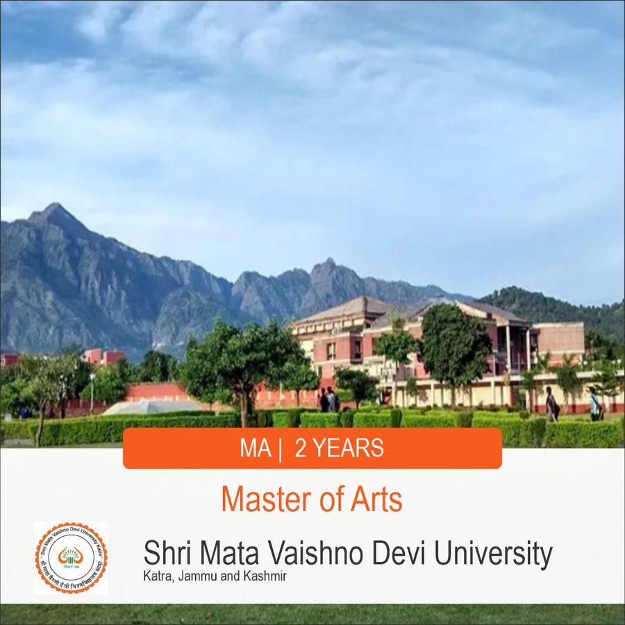 Master of Arts [M.A] at Shri Mata Vaishno Devi University, Jammu and Kashmir - Other